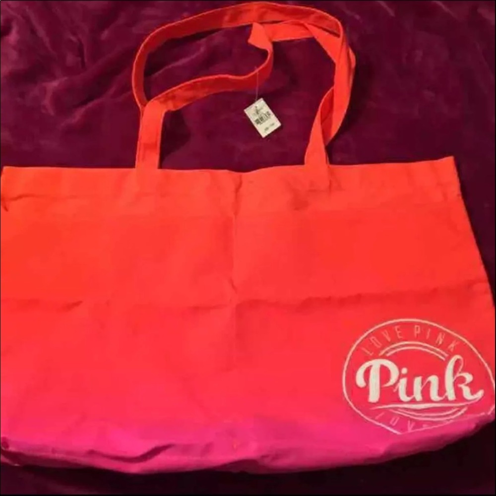 Pink Victoria's Secret ombré Tote Bag beach bag